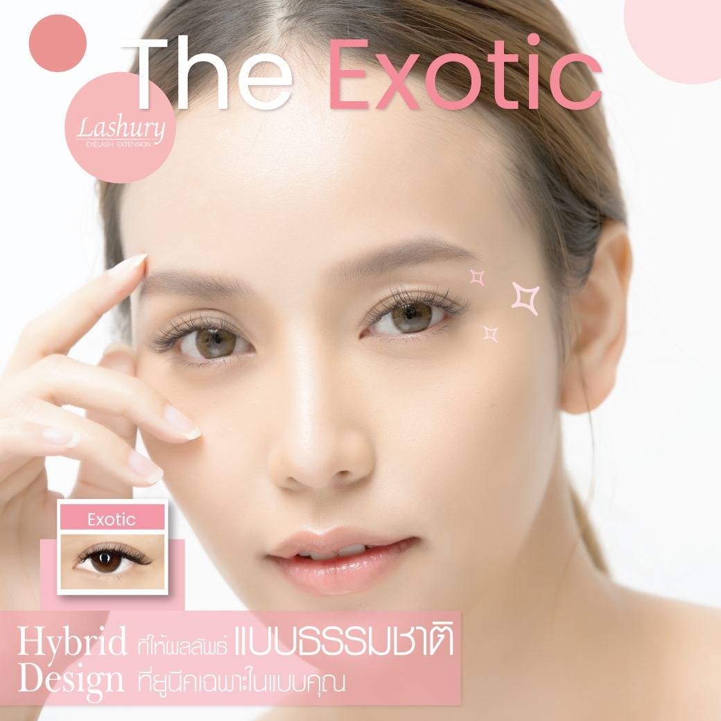 ต่อขนตาไฮบริด ต่อขนตาสายฝอ ทรง EXOTIC