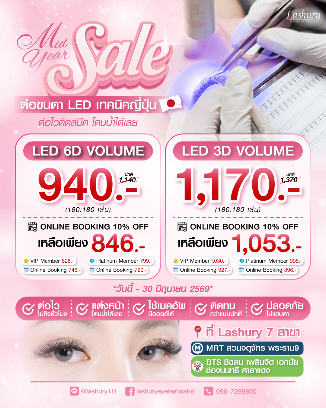 ต่อขนตา LED ราคาถูก