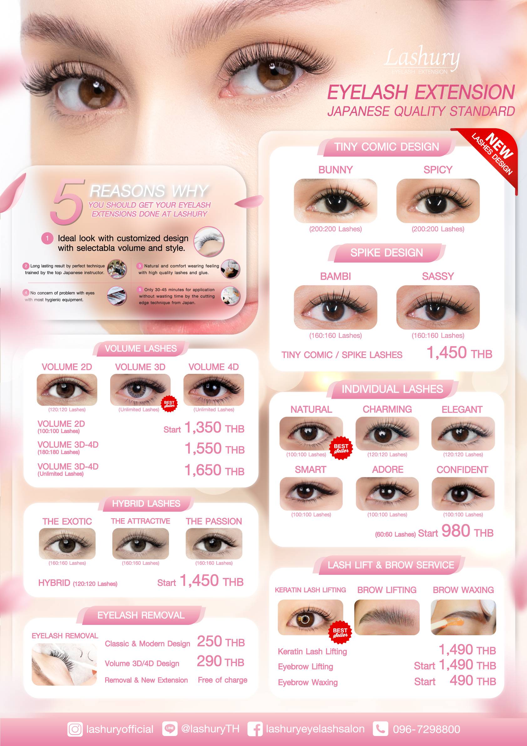 Lashury ต่อขนตา ลิฟติ้งขนตา ลิฟติ้งคิ้ว แว็กซ์คิ้ว ร้านต่อขนตาสัญชาติญี่ปุ่นในสถานีรถไฟฟ้า BTS&MRT